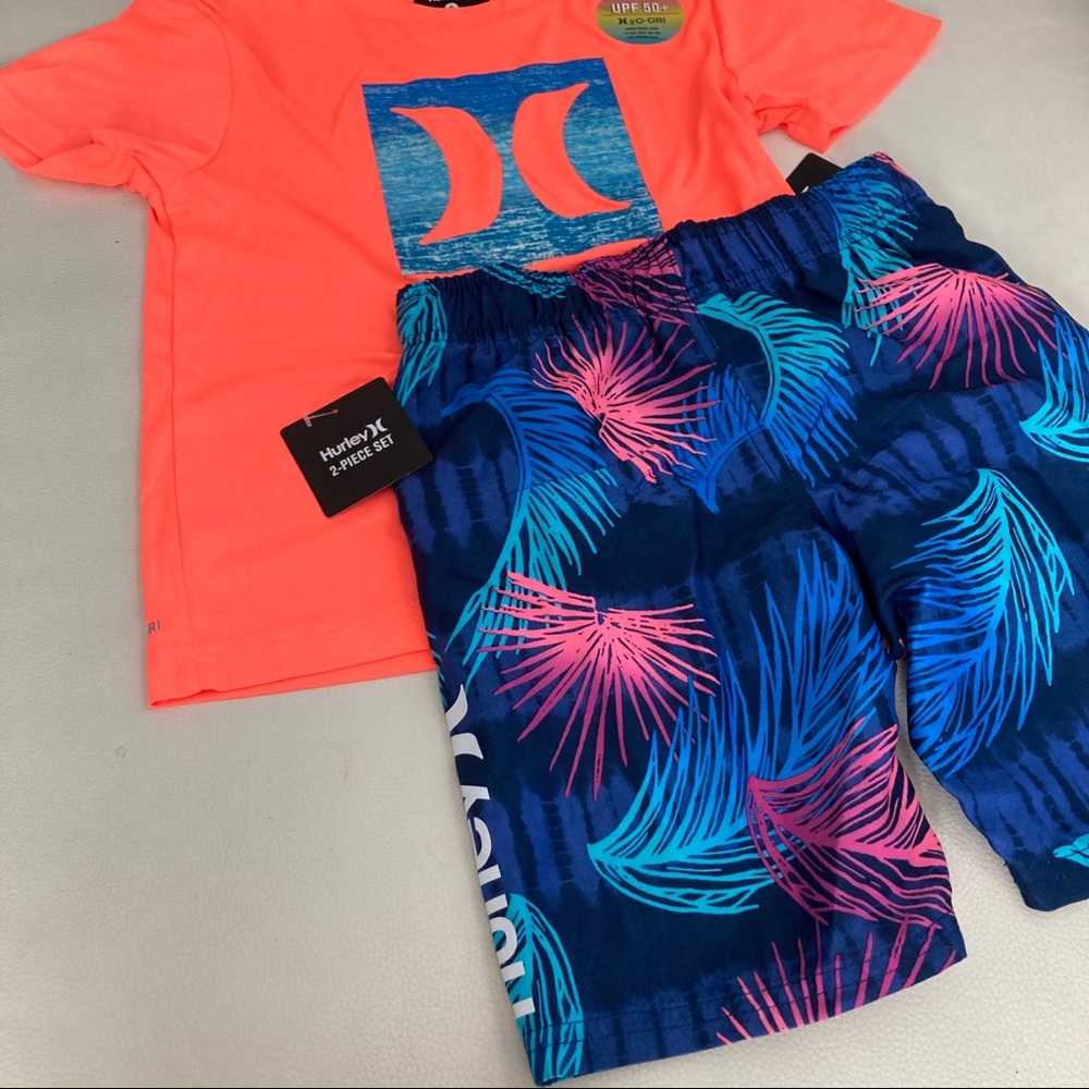 Hurley cute neon palm beach UPF50+ active shorts set 4060 - Picture 5 of 9